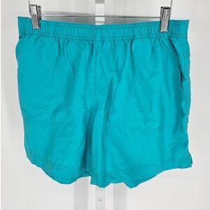 Columbia Sportswear Mens Sz M 5" Inseam Nylon Shorts Bright Teal Blue